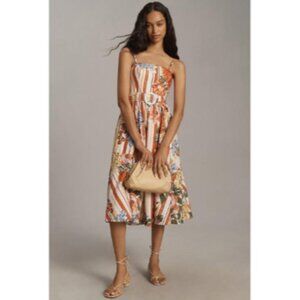 Brand New Maeve Strapless Belted A-Line Midi Dress